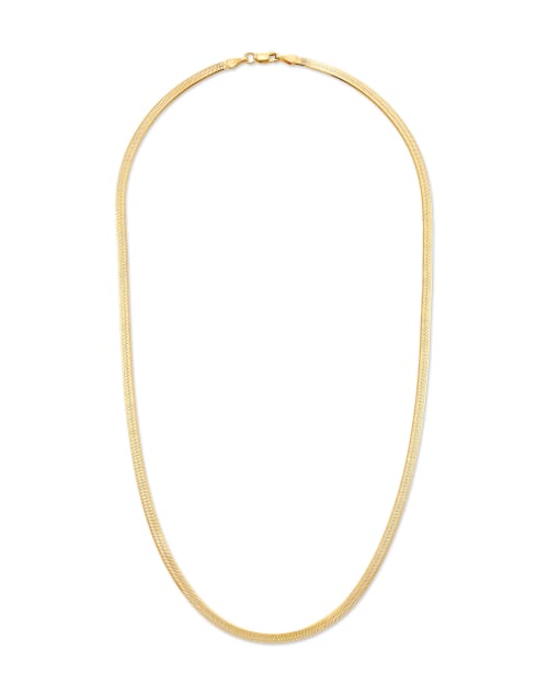 Herringbone Chain Necklace in 18k Yellow Gold Vermeil